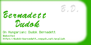 bernadett dudok business card